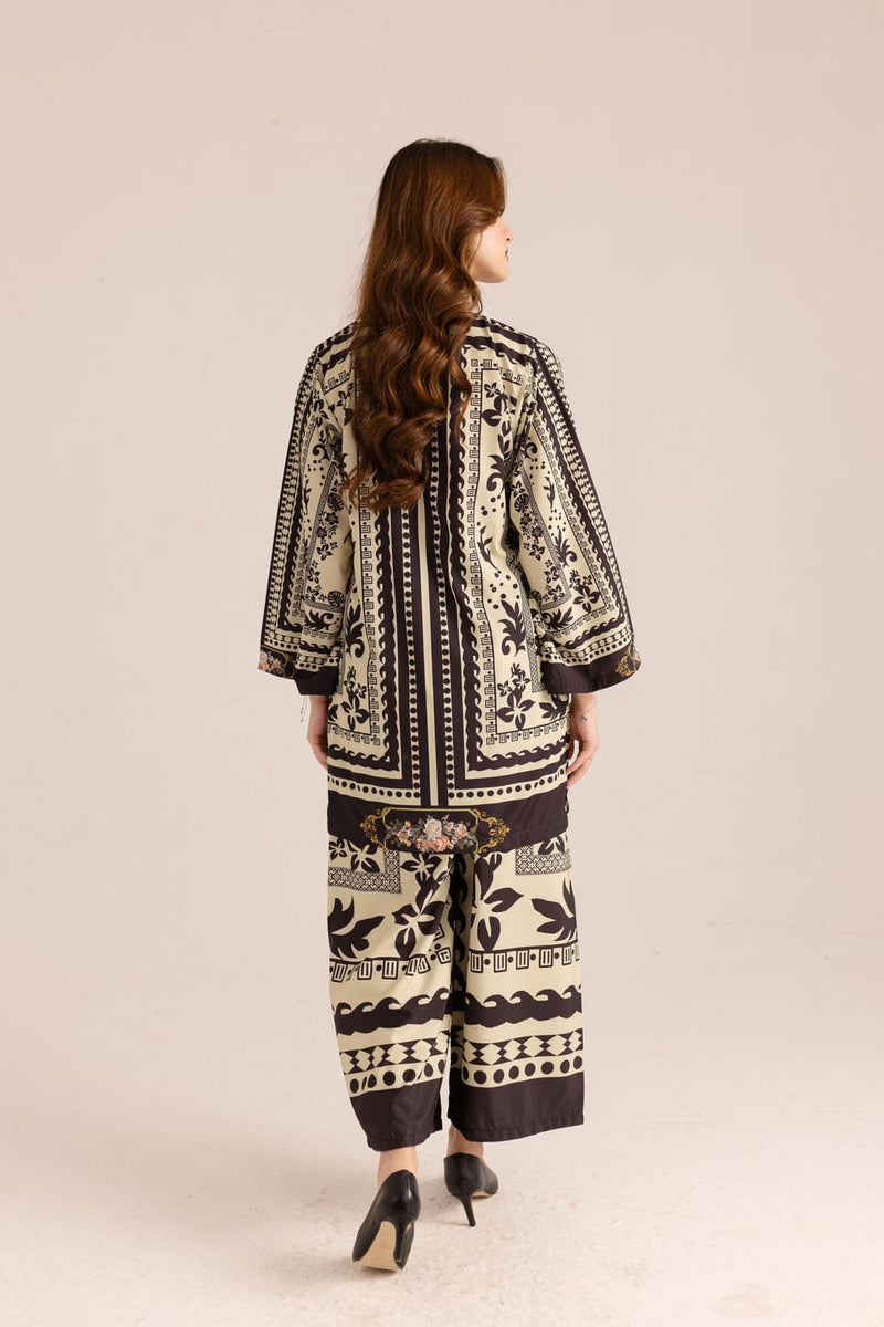 Floral Majesty 2PC Stitched Farshi Plazo