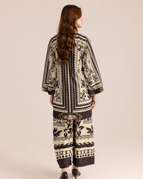Floral Majesty 2PC Stitched Farshi Plazo