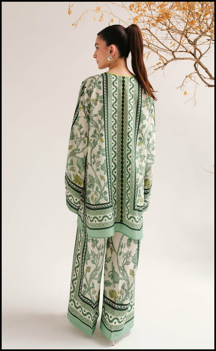 Mint Muse 2PC Stitched Farshi Plazo