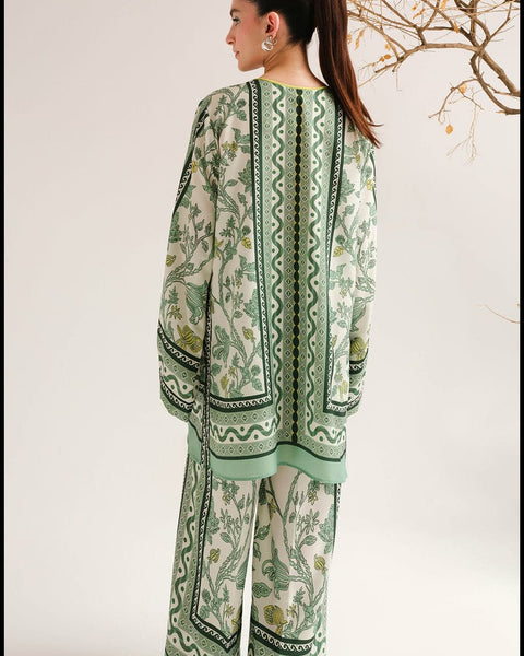Mint Muse 2PC Stitched Farshi Plazo