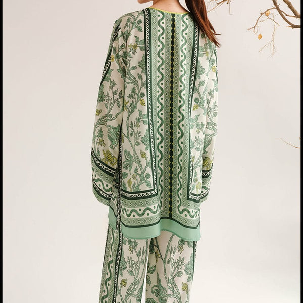Mint Muse 2PC Stitched Farshi Plazo