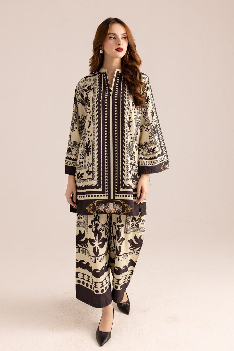 Floral Majesty 2PC Stitched Farshi Plazo